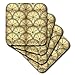 Produktbild 3dRose CST 212492 _ 3 Art Deco Design Gold & Schwarz Keramik Fliesen Untersetzer, (Set von 4)