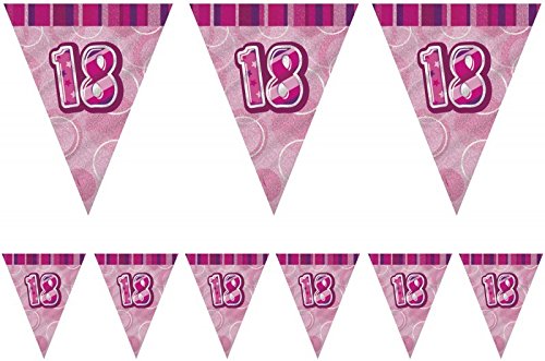 Dekorations Set zum 18. Geburtstag Party Set in Pink - 2