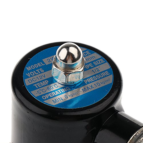 12V DC 1/2″ Messing Elektro Magnetventil Ventil Wasser Luft Brennstoffe Gas Normal geschlossen Neu - 5