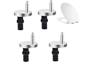 TIANLONG 4 Pack Toilet Seat Fittings, Quick Release Toilet Seat Hinges, Soft Close Toilet Seat Fixing Kit, Toilet Seat Hinges for Self Close Toilet Seat.