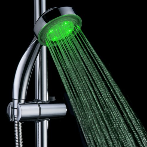 LED Duschkopf,CrazyFire 3 Farben Farbwechsel Brause Badezimmer,Duschkopf LED Temperatur Wassersparend - 9