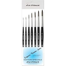 set de 3 pinceaux ronds ou plats synthétiques - APK Beaux-Arts
