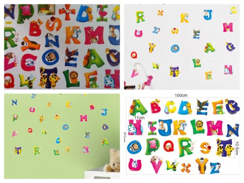 Diamondhead Animal Letters ABC Children Kids Room Wall Stickers For Home