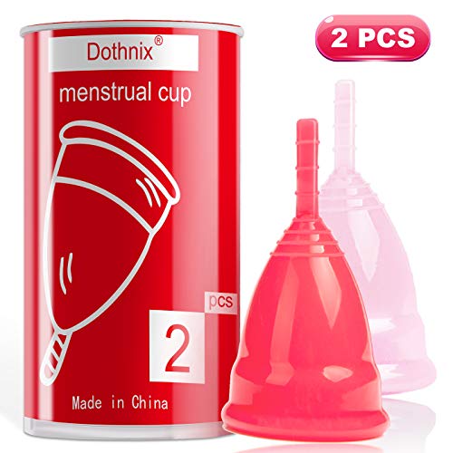 Coppetta mestruale 100% Silicone Grado2Pcs,Sicura and Comoda,Alternativa ai Tamponi e Assorbenti in Tessuto,1Pezzi Piccolo e 1 Pezzi Grande