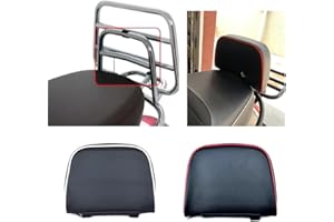 Tongyaoyao Gepäckträger Beifahrer Rückenlehne Kissen für Motorrad, kompatibel mit Vespa GTS GTV 300 GTS300 Primavera Sprint 150, Rückenlehne Kissen Pad (Rot)