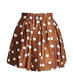 Molly Frau Rock Abschlussball Punkt Kurz Mini Gefaltet Röcke Freie Größe Brown