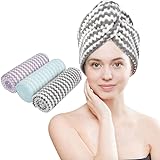 VIVOTE Asciugamano per Capelli in Microfibra, Asciugatura Rapida, Cuffia per Capelli Lunghi, Super Assorbente, Morbido, Anti 