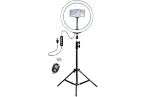 DUS Aro de Luz con Tripode LED Ring Light Anillo Luz para Maquillaje, Tiktok, Live Stream, Fotografia, Vlog