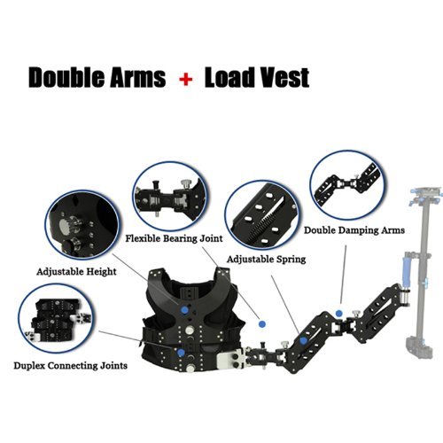   paule de la cam  ra charge Vest Rig stabilisateur Avec Kit Poign  e double bras de support vid  o DSLR Stabilisateur Pour DSLR   DV cam  ra vid  o tels que Canon  Nikon  Sony Fuji  Olympus  Pentax Et ainsi de suite id  al pour les mariages de tir de publicit   et de micro-film
