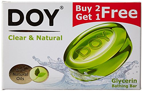Doy Glycerin Transparent Clear and Natura Soap (125g) (Pack of 3)