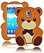 Price comparison product image Bastex 3D Character Silicone Case for Samsung Galaxy S5 i9600 - Light Brown Teddy Bear with Bow