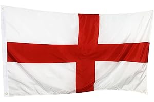 SHONYE 5x3Ft England Flag, Durable St George's Cross Flag with 2 Metal Eyelets Used Indoor and Outdoor, Bright Color England National Flag Decorated in Sporting Events, Parties, Parade