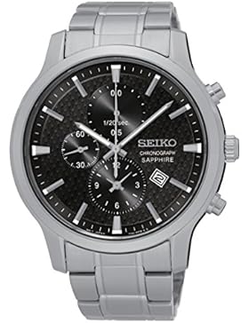 Seiko Herren-Armbanduhr Chronograph Quarz Edelstahl SNDG67P1