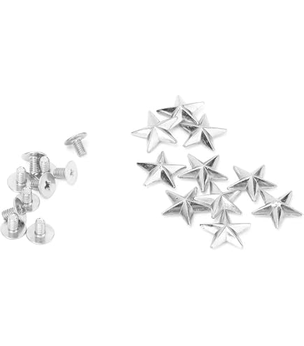 120 Set Kit Rivetti A Stella Bronzo 12mm - Borchie Metalliche Per Vestiti, Borse E Fai-Da-Te - 11