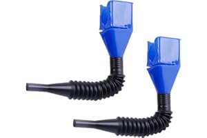 TRABAG 2 Stück Einfülltrichter, Kunststoff Trichter, Kraftstofftrichter mit abnehmbarem Schlauch, Benzintrichter, Universaltrichter für Benzin, Diesel, Wasser, Öl, Kraftstoff, Kühlflüssigkeit