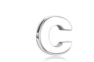 Candyfancy Chain with Initial Letter 925 Silver Pendant Necklace Customizable A-Z