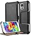 Produktbild Cadorabo Hülle für Samsung Galaxy S5 / S5 NEO - Hülle in Piano SCHWARZ – Handyhülle OHNE Magnetverschluss mit Standfunktion und Eckhalterung - Hard Case Book Etui Schutzhülle Tasche Cover