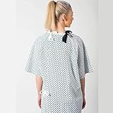 Lapover Hospital Patient Gown with Neck Ties and Waist Tie in Hospital Use Only Print