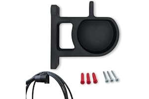 3disto Wandhalterung Typ 2 Ladekabel seitlich | EV Steckerhalter mit Kabelhalter | Made in Germany | wetterfest | passend für alle Typ 2 Stecker nach DIN EN 62196-1 (Links offen)