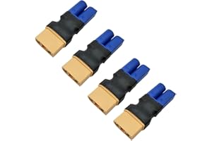 LINSYRC 4 Stücke XT90 Buchse auf EC5 Männlich Stecker Adapter für RC FPV Drone RC Car Lipo NiMH Akku Ladegerät ESC