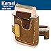 Kemei 2 in 1 Leather Case Men Electric Shaver Reciprocating Rechargeable and Cordless Razor Vintage km-5600 Coffee