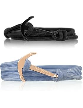 Vikings Anker-Armband Set für Sie & Ihn 2 Stück aus Nylon 6225