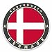 Produktbild 2 x Kopenhagen Dänemark Flagge Vinyl Aufkleber Aufkleber Laptop Auto Reise Gepäck Label Tag # 9496 - 10cm/100mm Wide
