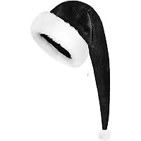 Bonnet De Noel Adulte Original POPOYU 3 Pièces Bonnet De Père Noël,Costume De Père Noël Noel Deguisement