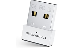 CONFITIK Dongle Bluetooth 5.4, Adaptateur Bluetooth 5.4,Cle Bluetooth pour PC Faible Latence pour Casque Clavier Souris Manette de Jeu Enceinte Écouteurs Téléphone,Plug Play sous Windows 11/10/8.1