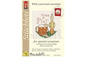 Mouseloft cross stitchlet card Have a Pint