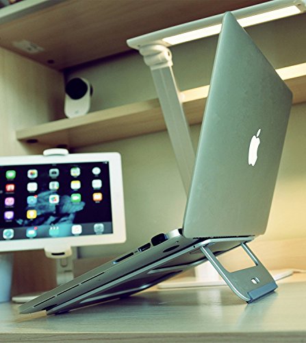 BUJIAN Laptopständer Aluminium Ständer und Halter für Notebook Macbook Pro Air iPad Lenovo Asus 10-15 zoll (Silber) - 9