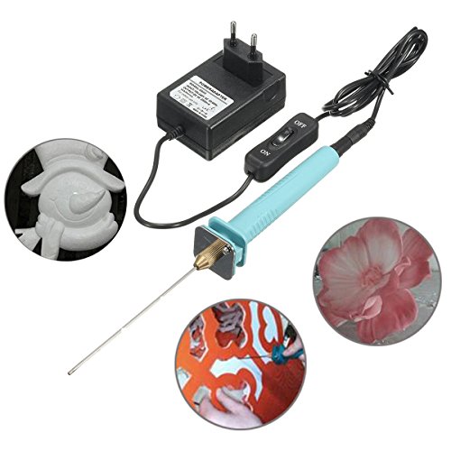 20CM Elektrische Schaum Schneidemaschine Stift, GOCHANGE DIY Foam Cutter 100-240V / 15w Styroporschneidemaschine heißes Messer Styropor Schneide Stift mit elektronischer Spannungswandler Adapter