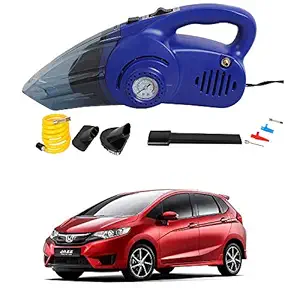 Oshotto 2 in 1 Car Vacuum Cleaner Cum Tyre inflator/Air Compressor for Honda Jazz (Blue)