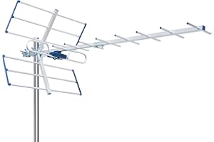 EDISION YAGI 12db Antena TDT UHF 21-48 Exterior Digital Terrestre,con Filtro LTE 5G,Ideal para recepción de Televisión Digital Terrestre DVB-T/T2,Frecuencias 470-694Mhz,Longitud 101cm,LTE700,Azul