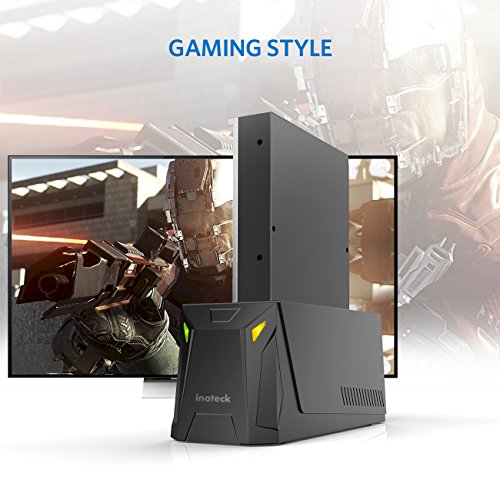Inateck USB 3.0 zu SATA Festplatten-Dockingstation für 2,5″ und 3,5″ SATA I/II/III HDD und SSD, Unterstützt UASP und 8TB Laufwerke, Gaming Style, Schwarz (FD1008) - 2