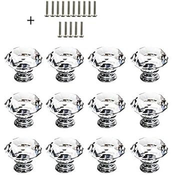 Schrank Knöpfe Kristall - 12 Stück 30 mm Schrankknöpfe Schubladenknöpfe