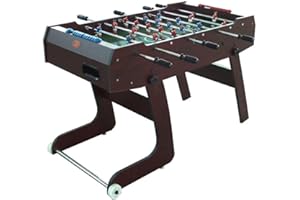 NG BILIARDI Calcio Balilla Celtic Pieghevole Salvaspazio - Disponibile con Aste Uscenti o Telescopiche, Tavolo da Gioco per Casa, Sicuro e Stabile con Ruote e Regolatori di Livello