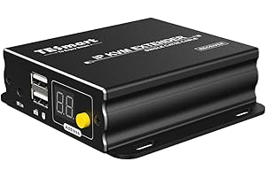 TESmart Stable HDMI KVM Extender Multipoint to Multipoint 1080P 60Hz über ein Cat5e/6 Kabel bis zu 120m/393ft, Fernbedienung, IR Pass Through (nur Empfänger)