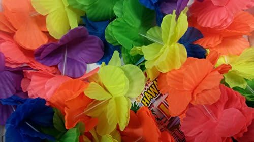 12 - 240 100cm Hawaiian Lei Neck Garlands (party bag filler, fancy dress, beach party adults or kids) - UK Seller (12)
