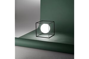 PERENZ Lampada Da Tavolo In Metallo Verniciato Nero Con Diffusore Sferico 6692N