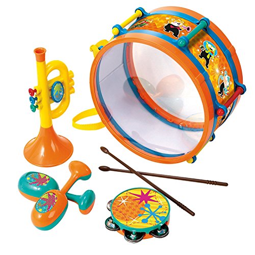 Preisvergleich Produktbild Playgo 4570 - Rhythmusset 4 Instrumente Trommel Tambourin Maracas Trompete
