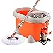 Produktbild LIUFS-rotierender Mopp Vier-Laufwerk Rotary Mop Edelstahl Handle Pedal Orange (Farbe : Orange)