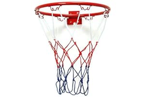 Hbaebdoo Cerceau de Basket-Ball de 32 Cm de Jante en MéTal Panier Suspendu la Jante Murale de Basket-Ball avec Vis de Plein IntéRieur