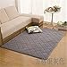 Produktbild GRENSS Ultra-weiche Dicke Memory Foam saugfähigen Coral Fleece Stoff Teppiche rutschfest Wohnzimmer Teppich Bad Teppiche Setzen shag Teppich, Gitter grau, 80 x 160 cm