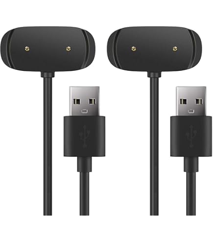 Set 2 Cavi Caricatore USB Magnetici Per Amazfit T-Rex Pro, GTR 2, GTS 2, Bip 3, Zepp E E Active (1m)