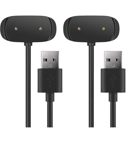 Set 2 Cavi Caricatore USB Magnetici Per Amazfit T-Rex Pro, GTR 2, GTS 2, Bip 3, Zepp E E Active (1m)