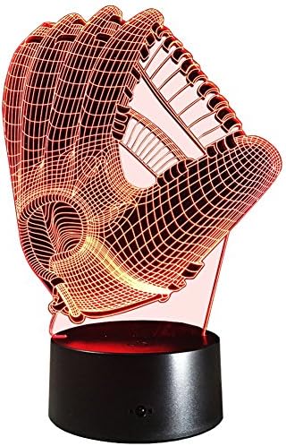 InnoWill 7 Colors Baseball Glove Shape Illusion Lamp LED Light