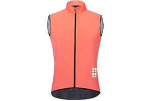 WOSAWE Chaleco de Ciclismo, Hombres Transpirable Sin Mangas Chaqueta de MTB Cortavientos Ropa de Bicicleta