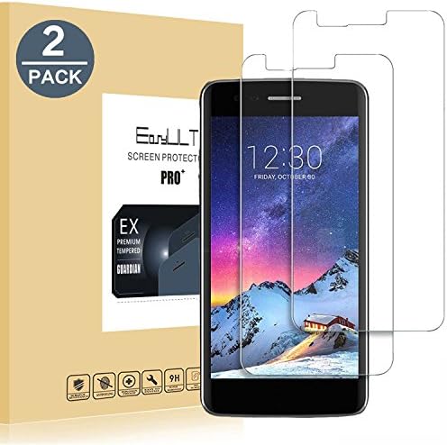 EasyULT [2 pack] Screen Protector LG K8 2017, 2-Pack Premium Tempered Glass Screen Protector Film for LG K8 2017(9H Hardness,0.26mm Thick,2.5D)