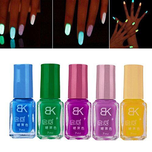 Ularma 5 ST Fluoreszierende Nagellack Bonbon Farben Glänzend Farblack Nagel Gel 2#.5#.8#.9#.10#